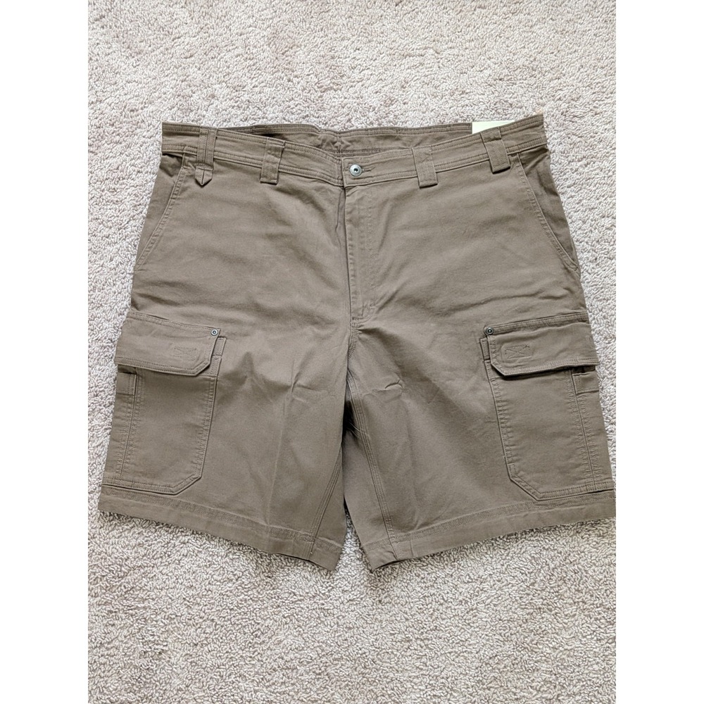 Duluth Mens DuluthFlex Fire Hose Relaxed Fit Cargo Shorts Coyote Brown 44x11 NWT